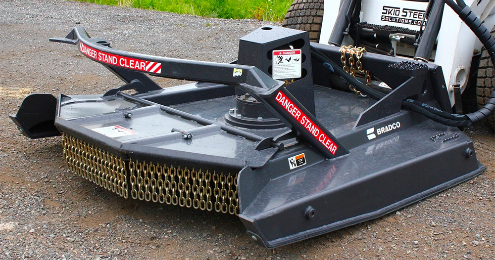 Stand on sales brush mower