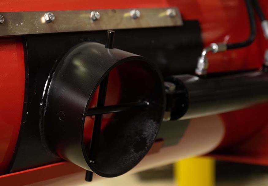 The pour chute for the Eterra Hurricane Mixer