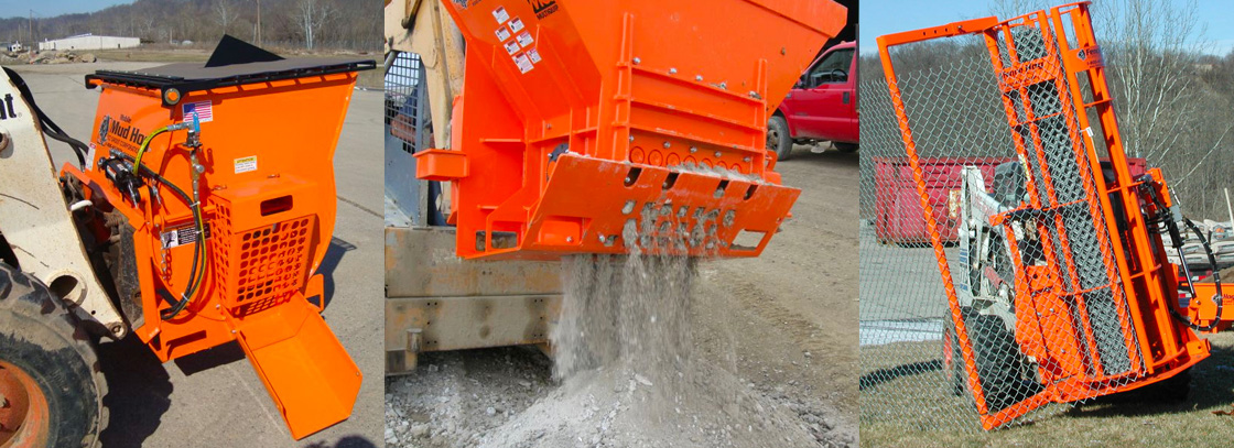 Masonry, fencing and construction Attachments for Skid Steer Loader from EZ Grout