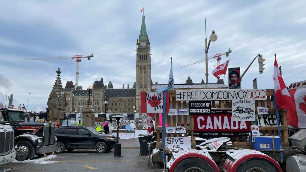 Covid-19 mandate protest in Ottowa, Canada