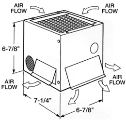 drawing of the skid steer cab heater