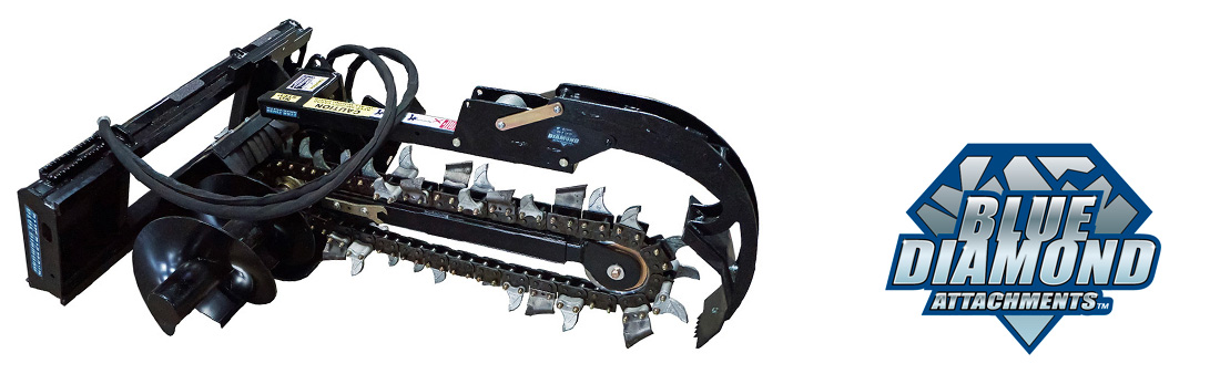 Blue Diamond Skid Steer Trencher Attachment