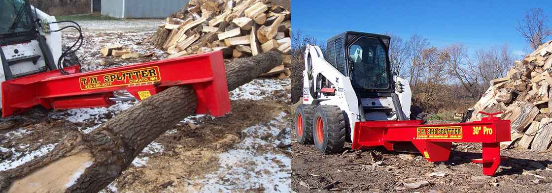 A wide range of versatile and effective Skid Steer Log Splitters from TM Manufacturing